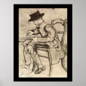 Van Gogh - Man Writing, Facing Links, Poster (Vorne)