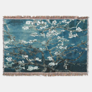 Van Gogh Mandelblüten Dunkles Teal Decke