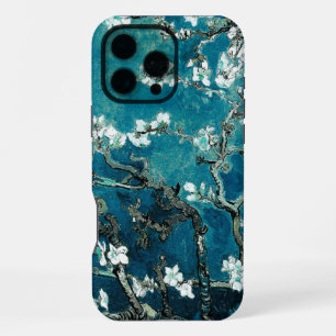 Van Gogh Mandelblüten Dunkles Türkis iPhone 16 Pro Max Hülle