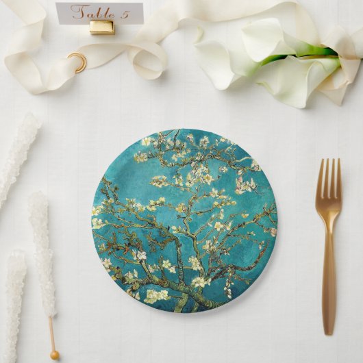 Van Gogh Mandelblüten Klassischer Impressionismus Pappteller (Hochzeit)