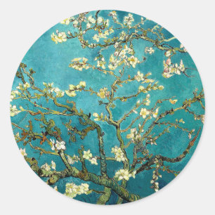 Van Gogh Mandelblüten Klassischer Impressionismus Runder Aufkleber