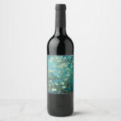 Van Gogh Mandelblüten Klassischer Impressionismus Weinetikett (Vorderseite)