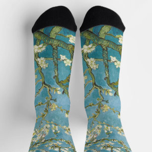 Van Gogh Mandelblüten - Klassisches Blau Kunst Socken
