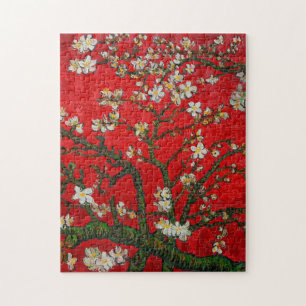 Van Gogh Mandelblüten Rot Puzzle