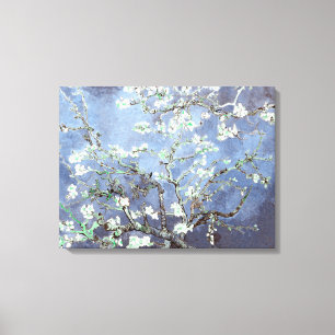 Van Gogh Mandelblüten Stahlblau Leinwanddruck