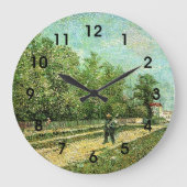 Van Gogh - Mann mit Spade... Große Wanduhr (Vorderseite)