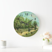 Van Gogh - Mann mit Spade... Große Wanduhr (Zuhause)