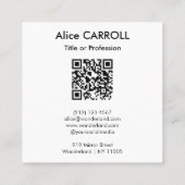 Van Gogh - Meisterwerke - Mosaik-Patchwork - QR-Co Quadratische Visitenkarte (Rückseite)