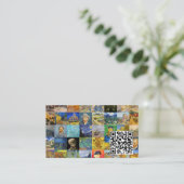Van Gogh - Meisterwerke - Mosaik-Patchwork - QR-Co Visitenkarte (Stehend Vorderseite)