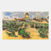 Van Gogh Mill von Alphonse Daudet bei Fontevielle Rechteckiger Aufkleber (Vorderseite)