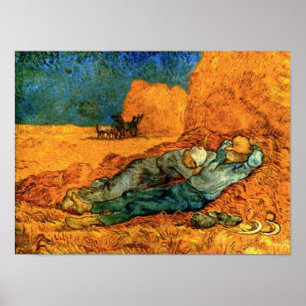 VAN GOGH - MITTAGS-ERHOLUNG VON DER ARBEIT (NACH POSTER