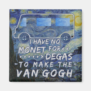 Van Gogh Monet Degas Funny Artist Pub Starry Night Magnet