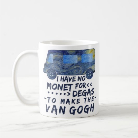 Van Gogh Monet entgasen lustiges Kaffeetasse (Links)