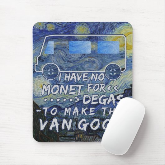 Van Gogh Monet entgasen lustiges Mousepad (Mit Mouse)