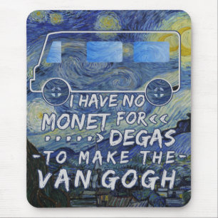 Van Gogh Monet entgasen lustiges Mousepad