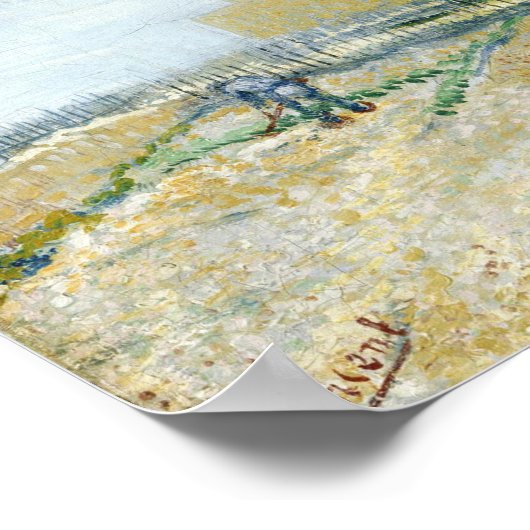 Van Gogh - Montmartre Windmühlen und Gemüsegarten Poster (Ecke)