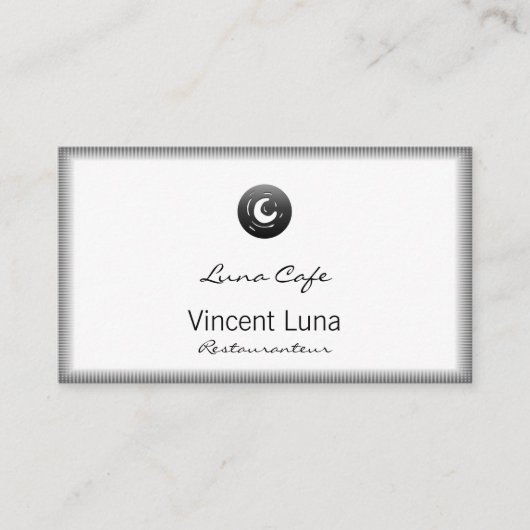 Van Gogh Moon Button Visitenkarte (Vorderseite)