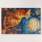 Van Gogh Motivierend Kitten Puzzle (Horizontal)