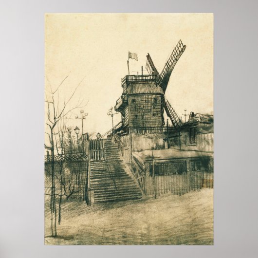 Van Gogh - Moulin De La Galette Poster (Vorne)