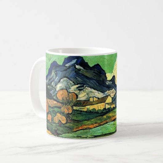 Van Gogh - Mount Gaussier with Mas de Saint-Paul Kaffeetasse (Vorderseite Links)