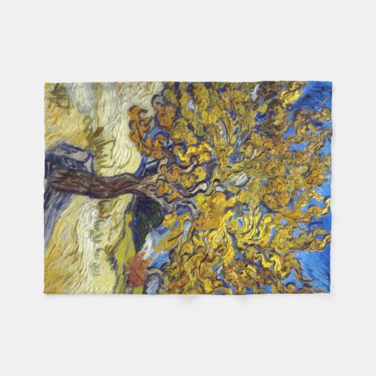 Van Gogh Mulberry Tree Masterpiece Art Fleecedecke (Vorderseite (Horizontal))