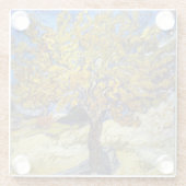 Van Gogh Mulberry Tree Masterpiece Art Glasuntersetzer (Rückseite)