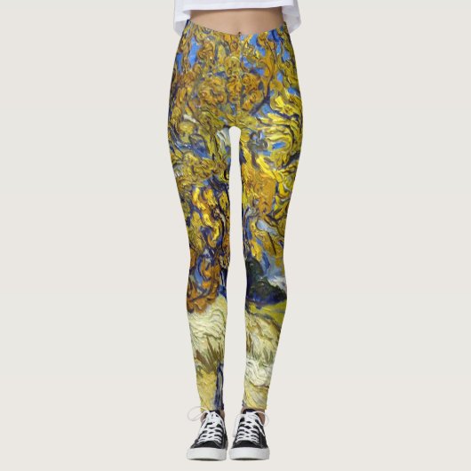 Van Gogh Mulberry Tree Masterpiece Art Leggings (Vorderseite)