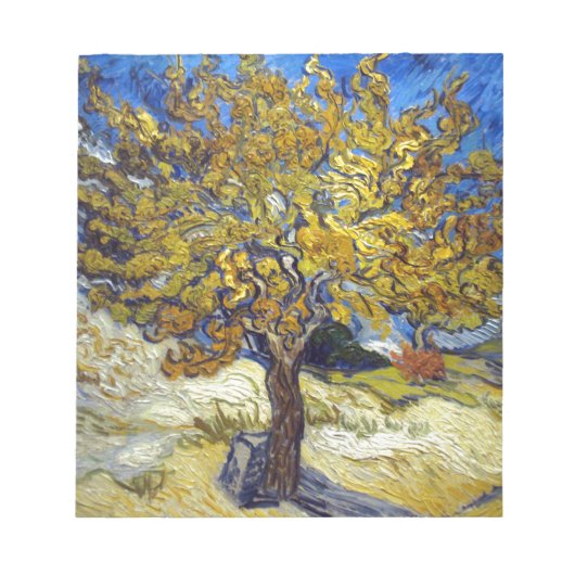 Van Gogh Mulberry Tree Masterpiece Art Notizblock (Vorderseite)