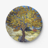 Van Gogh Mulberry Tree Masterpiece Art Pappteller (Vorderseite)