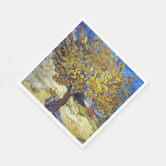 Van Gogh Mulberry Tree Masterpiece Art Serviette (Ecke)
