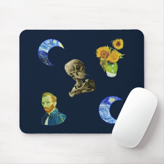 Van Gogh-Muster Mousepad (Mit Mouse)