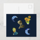 Van Gogh-Muster Postkarte (Vorne/Hinten)