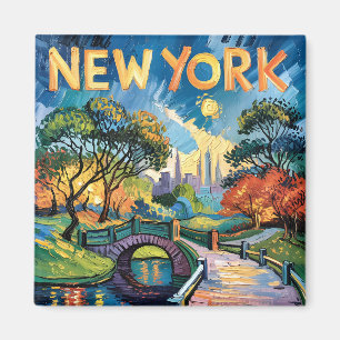 Van Gogh New York Central Park Ölgemälde Magnet