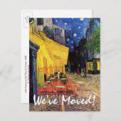 van Gogh Night Cafe Change of Address Ankündigungspostkarte (Vorne/Hinten)