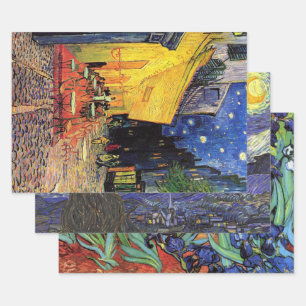 Van Gogh Night Cafe, Starry Night und Ire Geschenkpapier Set