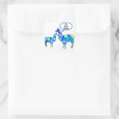 Van Gogh - No Prob Llama Quadratischer Aufkleber (Tasche)