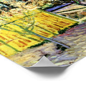 Van Gogh - Obstgarten umgeben von Zypressen Poster (Ecke)