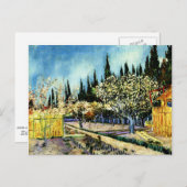 Van Gogh - Obstgarten umgeben von Zypressen Postkarte (Vorne/Hinten)