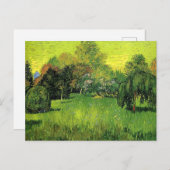 Van Gogh - Öffentlicher Park mit weinendem Willow Postkarte (Vorne/Hinten)