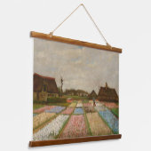 Van Gogh Old Art Blume Beds in Holland Wood Wall Wandteppich Mit Holzrahmen (Gewinkelt)