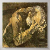 Van Gogh Old Man mit Kopf in Hands (F998) Poster (Vorne)