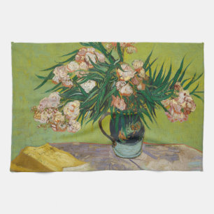 Van Gogh Oleander Rosa Florales Stillleben Kunst Geschirrtuch
