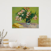 Van Gogh Oleander Rosa Florales Stillleben Kunst Poster (Küche)