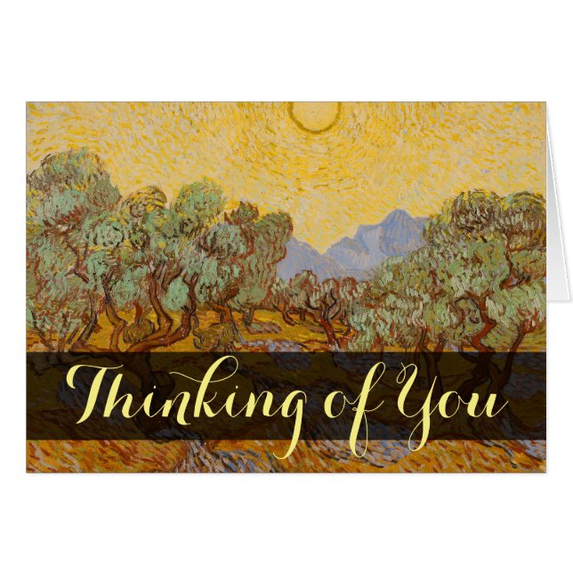 Van Gogh Olive Trees Yellow Sun Sky (Vorderseite (Horizontal))