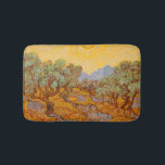 Van Gogh Olive Trees Yellow Sun Sky Badematte<br><div class="desc">Vincent Van Gogh Olivenbäume mit gelbem Himmel und Sonne - Dieses beeindruckende Gemälde von Van Gogh zeigt Olivenbäume mit gelber Sonne und Himmel.</div>