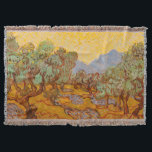 Van Gogh Olive Trees Yellow Sun Sky Decke<br><div class="desc">Vincent Van Gogh Olivenbäume mit gelbem Himmel und Sonne - Dieses beeindruckende Gemälde von Van Gogh zeigt Olivenbäume mit gelber Sonne und Himmel.</div>