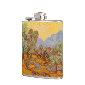 Van Gogh Olive Trees Yellow Sun Sky Flachmann (Links)
