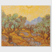 Van Gogh Olive Trees Yellow Sun Sky Geschenkpapier (Flach)