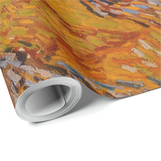 Van Gogh Olive Trees Yellow Sun Sky Geschenkpapier (Rolleneckpunkt)