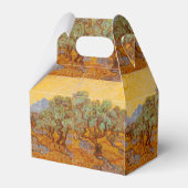 Van Gogh Olive Trees Yellow Sun Sky Geschenkschachtel (Rückseite)